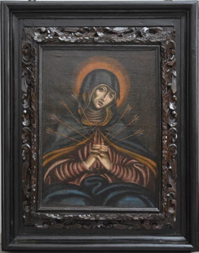 Maniera di Alessandro Valdani, Madonna dei sette dolori, 1770 circa