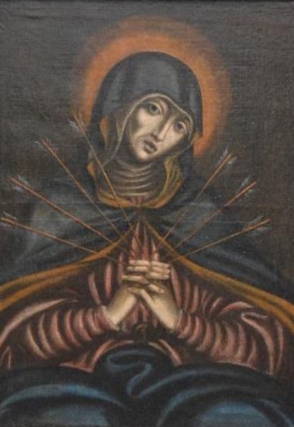 Maniera di Alessandro Valdani, Madonna dei sette dolori, 1770 circa