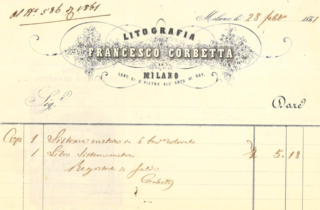 Fattura Litografia Corbetta